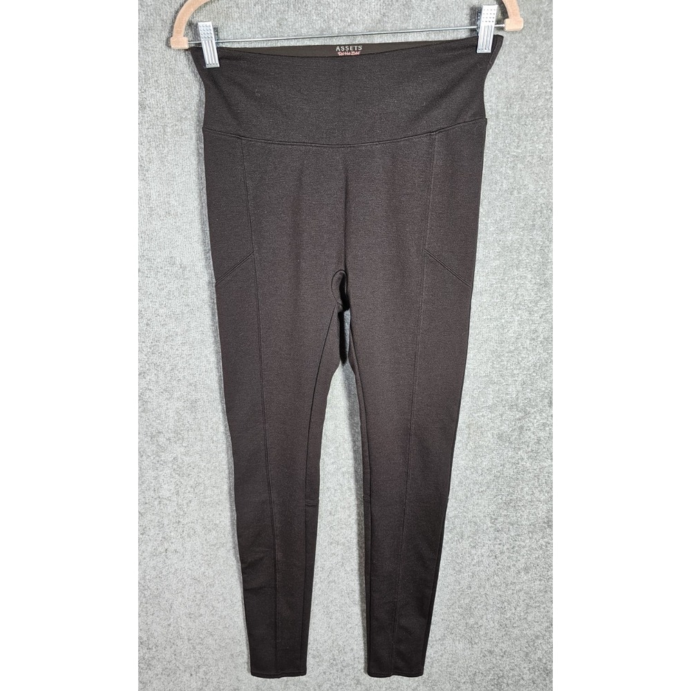 Assets by Spanx Red‎ Hot Label Center Seam Leggings Womens Size Large Brown